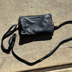 Navy Clutch or Crossover bag